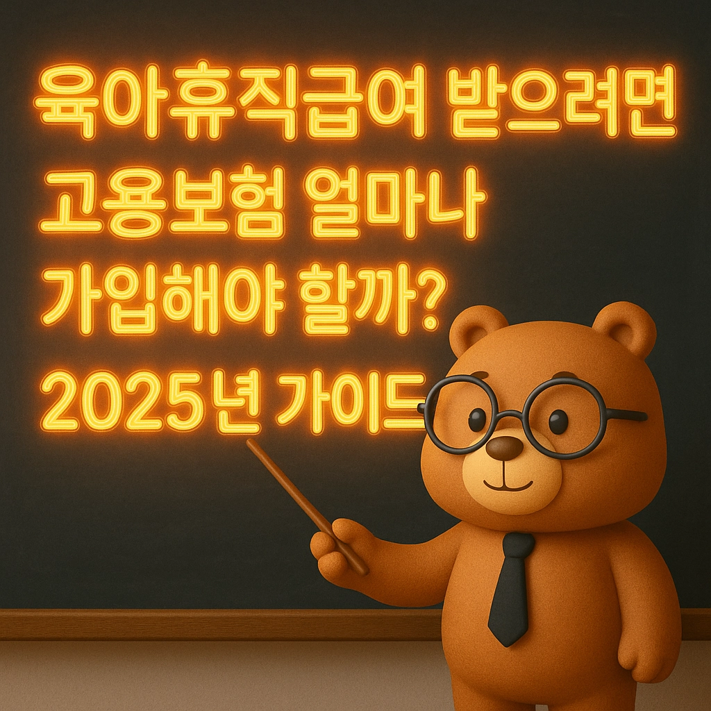 육아휴직급여 받으려면 고용보험 얼마나 가입해야 할까 2025년 가이드