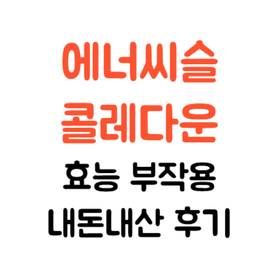 에너씨슬 콜레다운 효능 부작용 후기 총정리