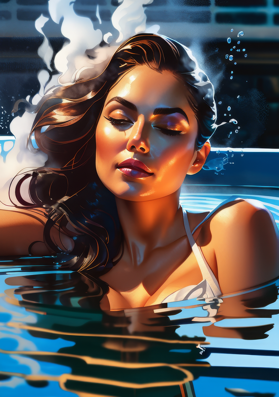 눈을 감고 휴식을 취하는 모습