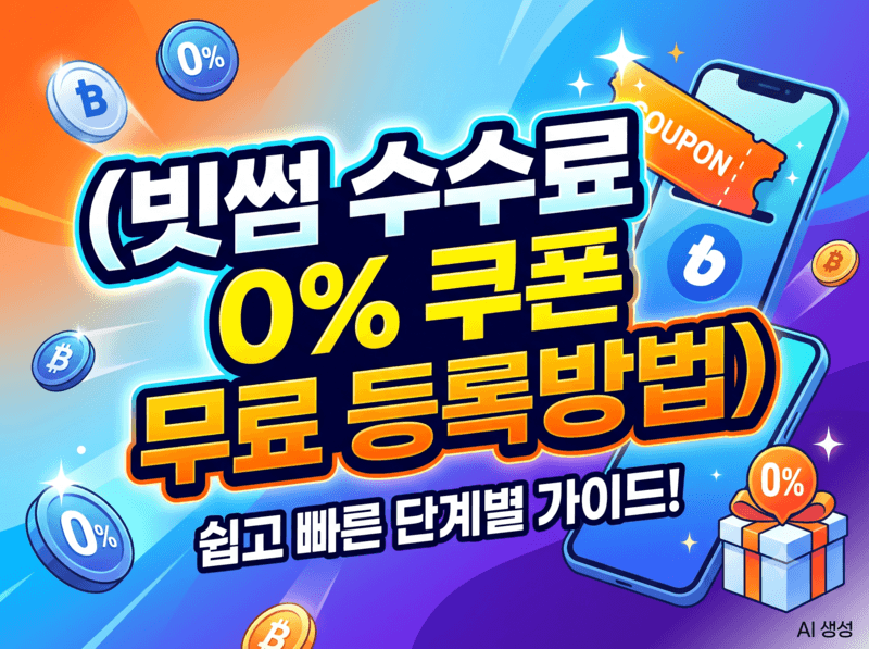 빗섬 수수료 0% 쿠폰 무료 등록 방법
