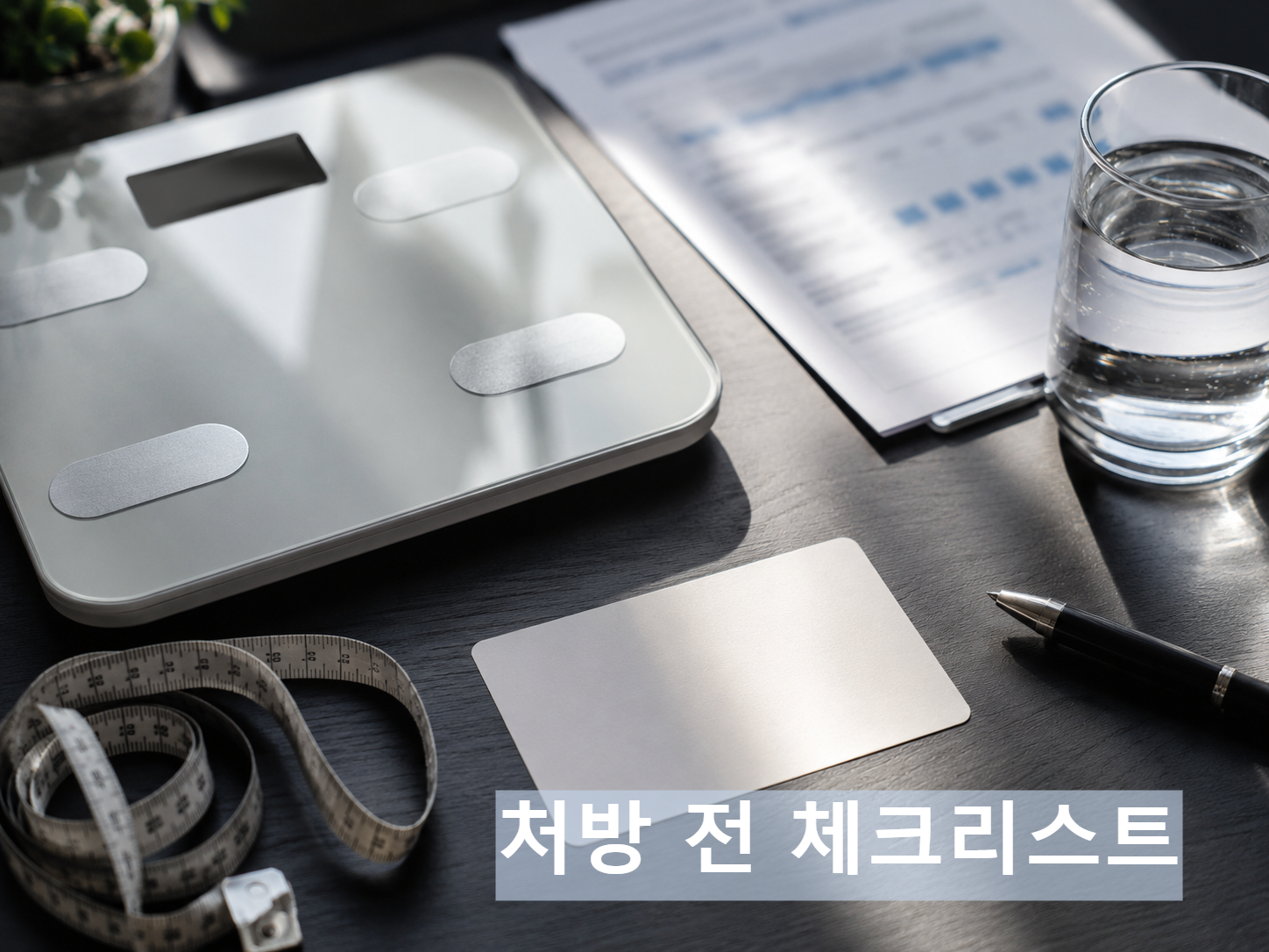 비만치료제 처방 전 건강상태 체크 이미지