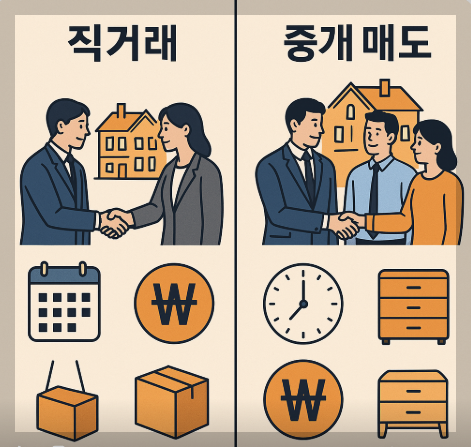 직거래 ,중개 거래 관련 이미지