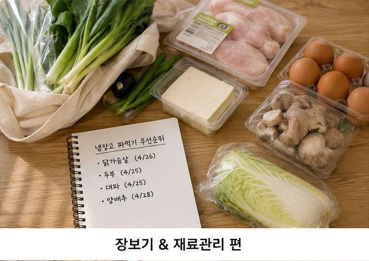1인분 장보기 냉장고 파먹기