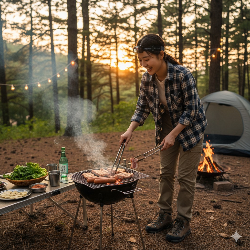 초보 캠퍼 혼자 요리
