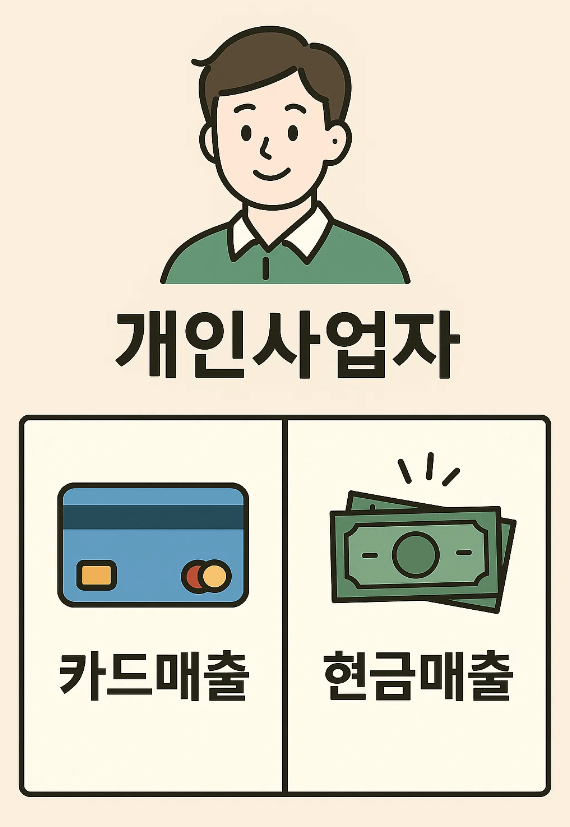 개인사업자의 카드매출과 현금매출