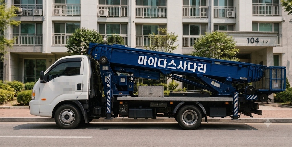 전세집에 이사 들어갈려고 사다리차 부른 장면