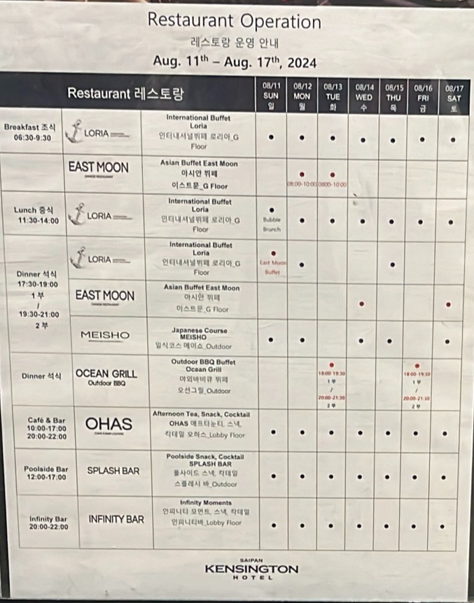사이판 켄싱턴 호텔 로리아