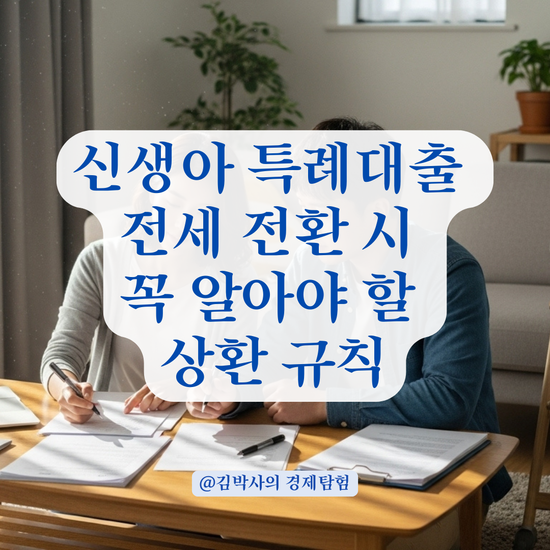 신생아 특례대출 이용자라면 알아야 할 전세 전환 시 대출 상환 규칙.