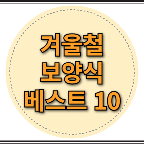 겨울철 보양식 베스트10