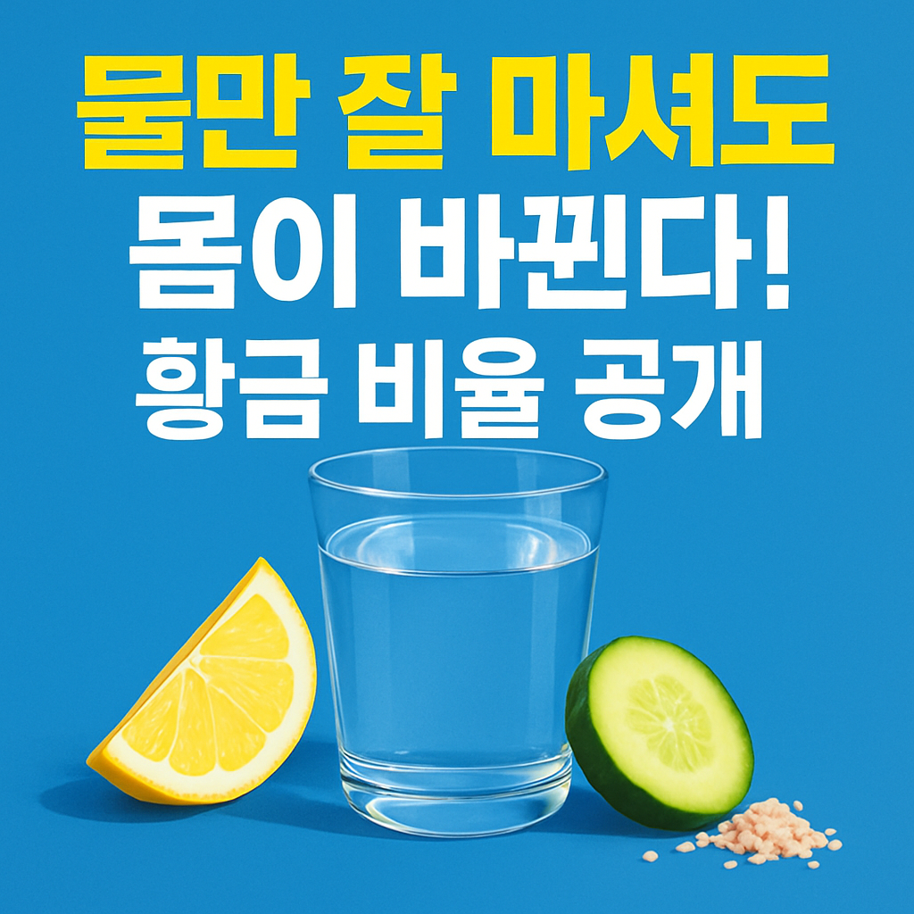 물만 잘마셔도 건강유지한다, 황금비율