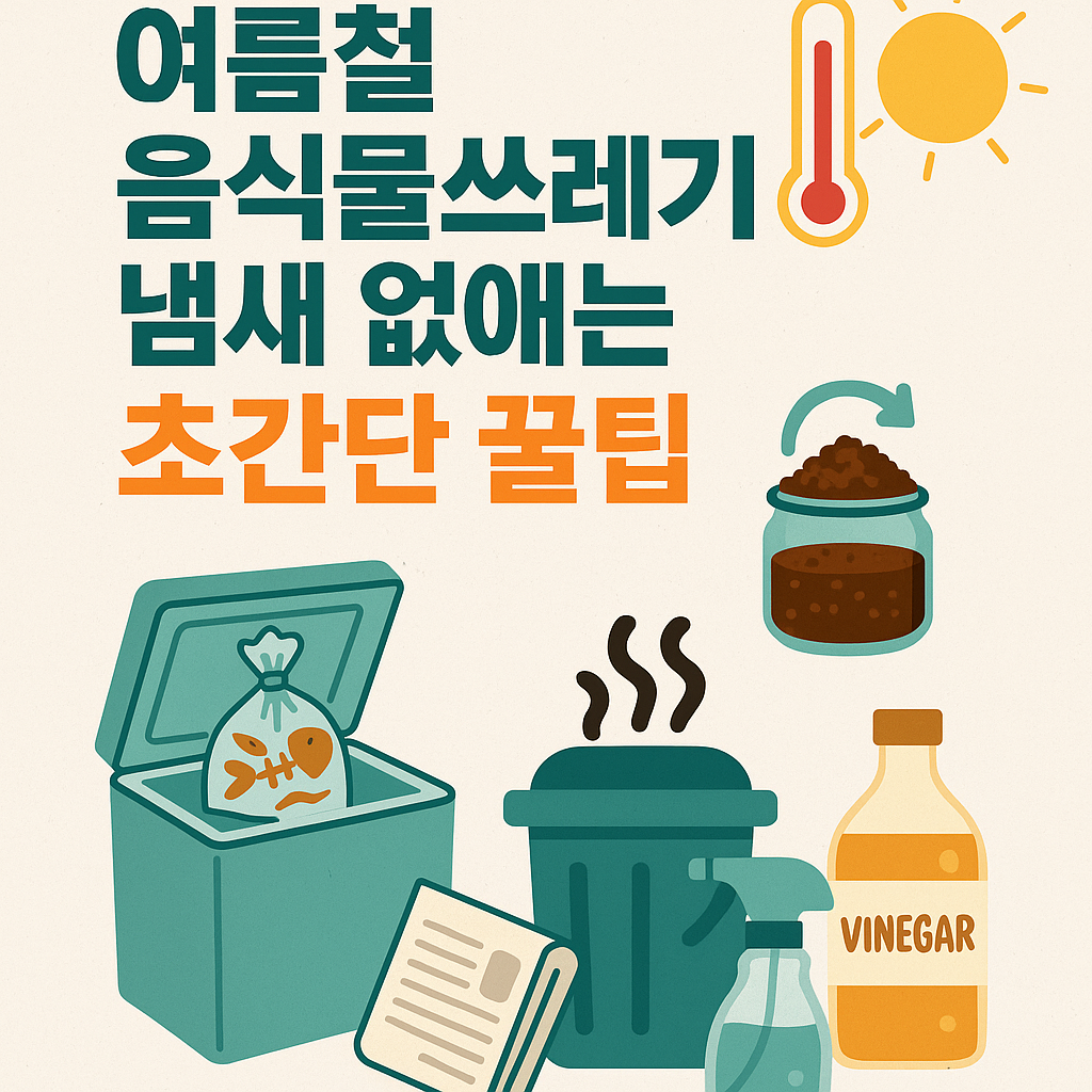 여름철 음식물쓰레기 냄새 없애는 초간단 꿀팁