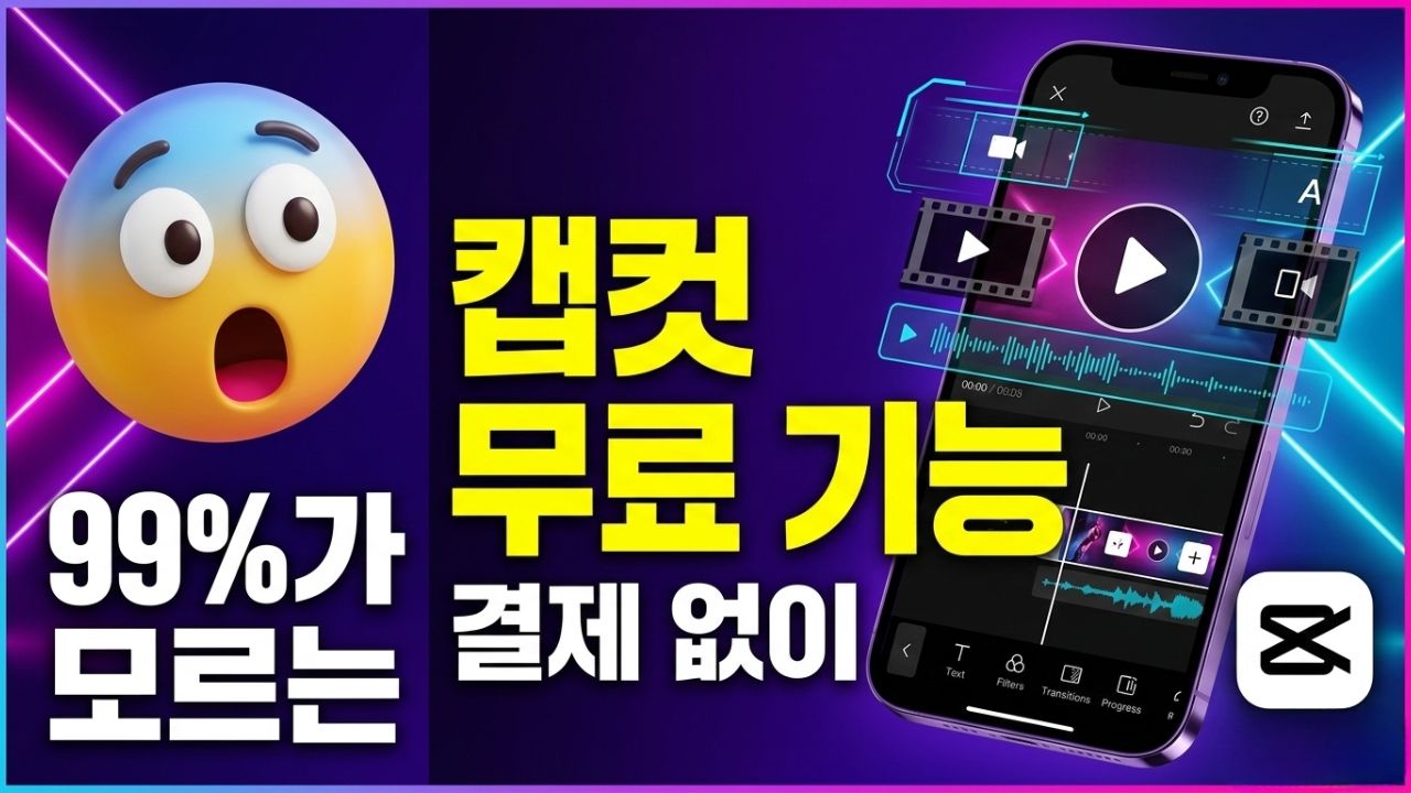 alt="캡컷 무료 기능과 Pro 기능을 무료로 활용하는 방법을 설명하는 블로그 썸네일"