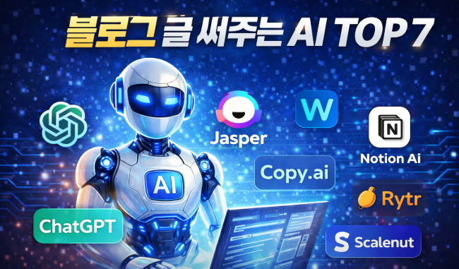 블로그 글 작성에 좋은 AI 도구 TOP 7