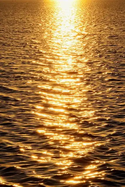 구봉도 낙조 전망대에서 바라본 황금빛 일몰