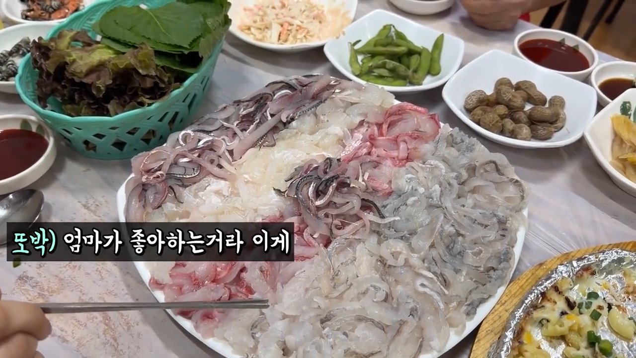 광어와 전어를 섞은 모둠회