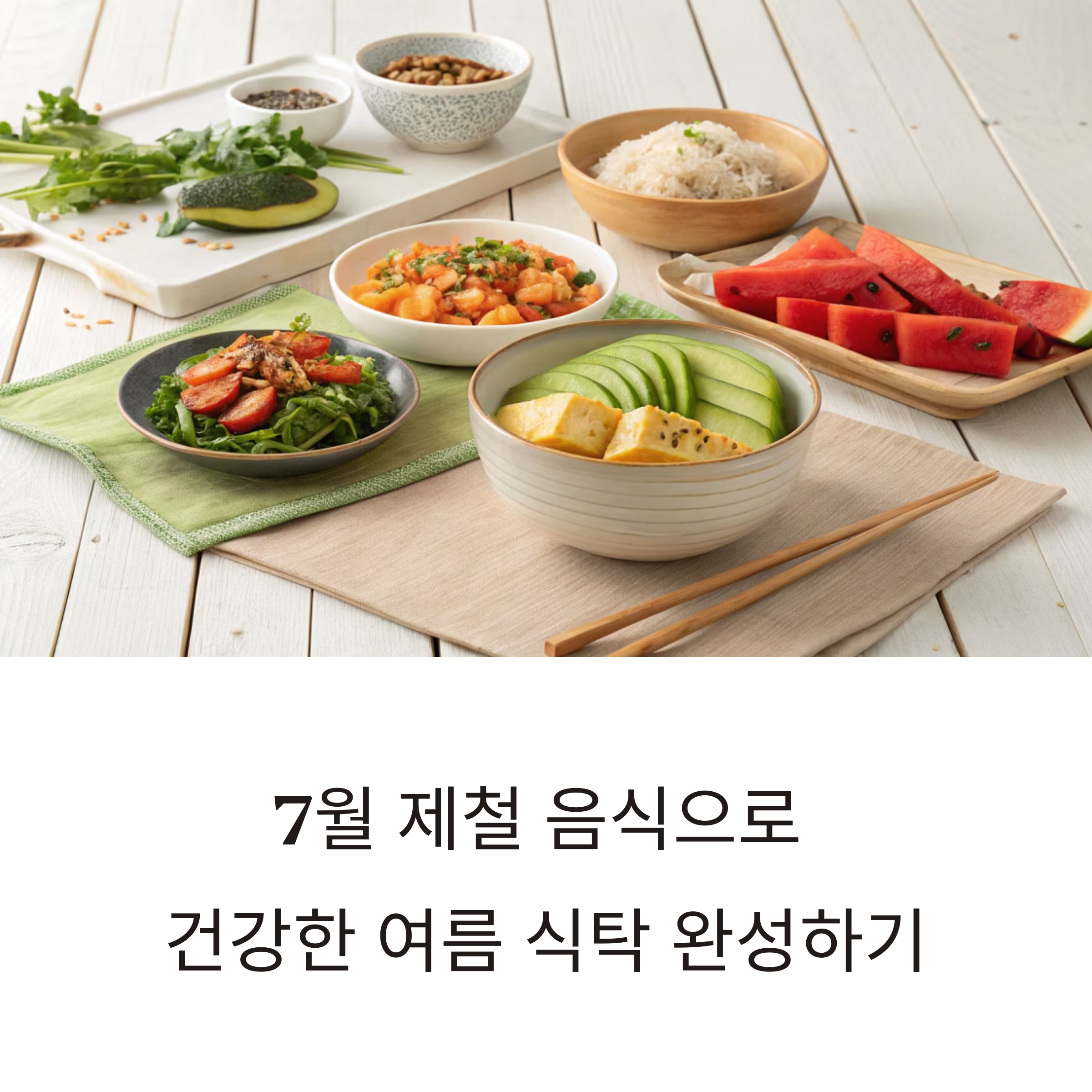 7월 제철 음식, 건강과 맛 모두 잡는 여름 식탁 완성법