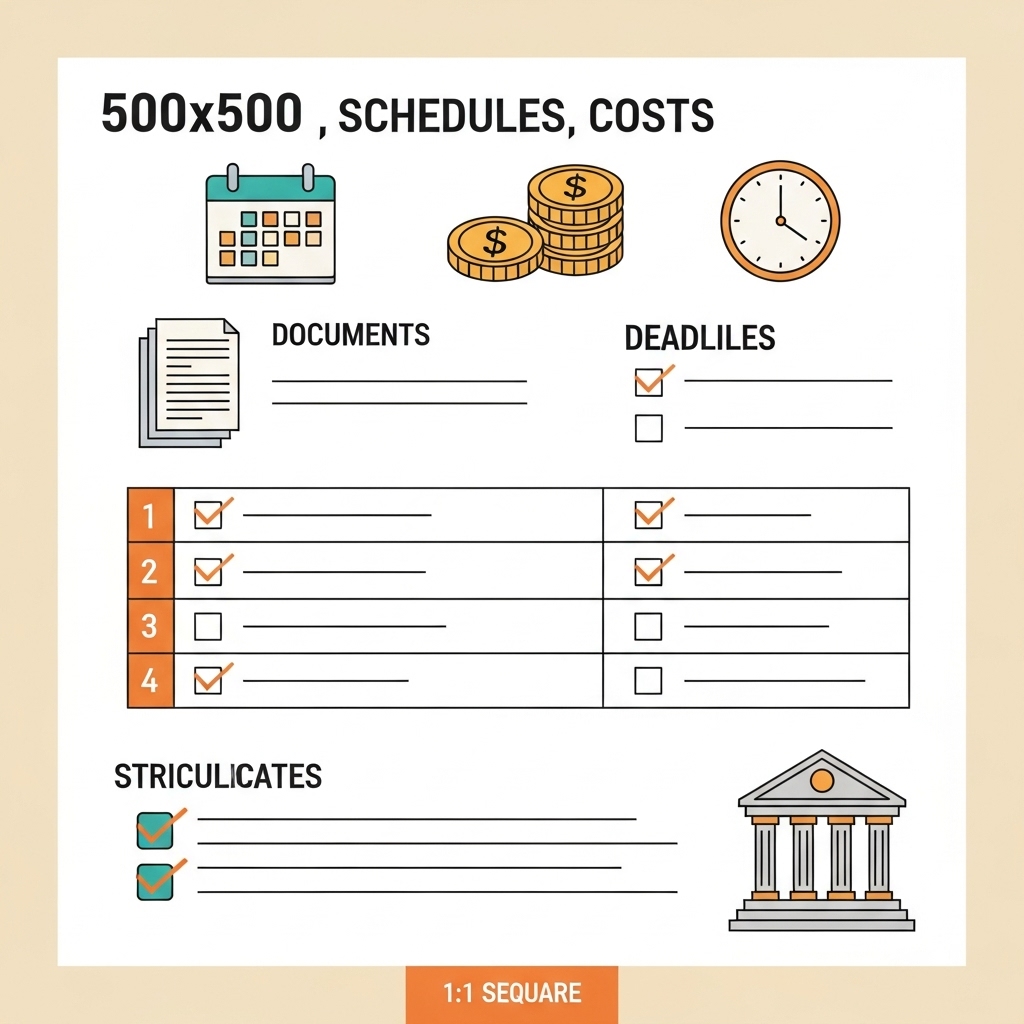 표로 보는 제출서류·기일·비용