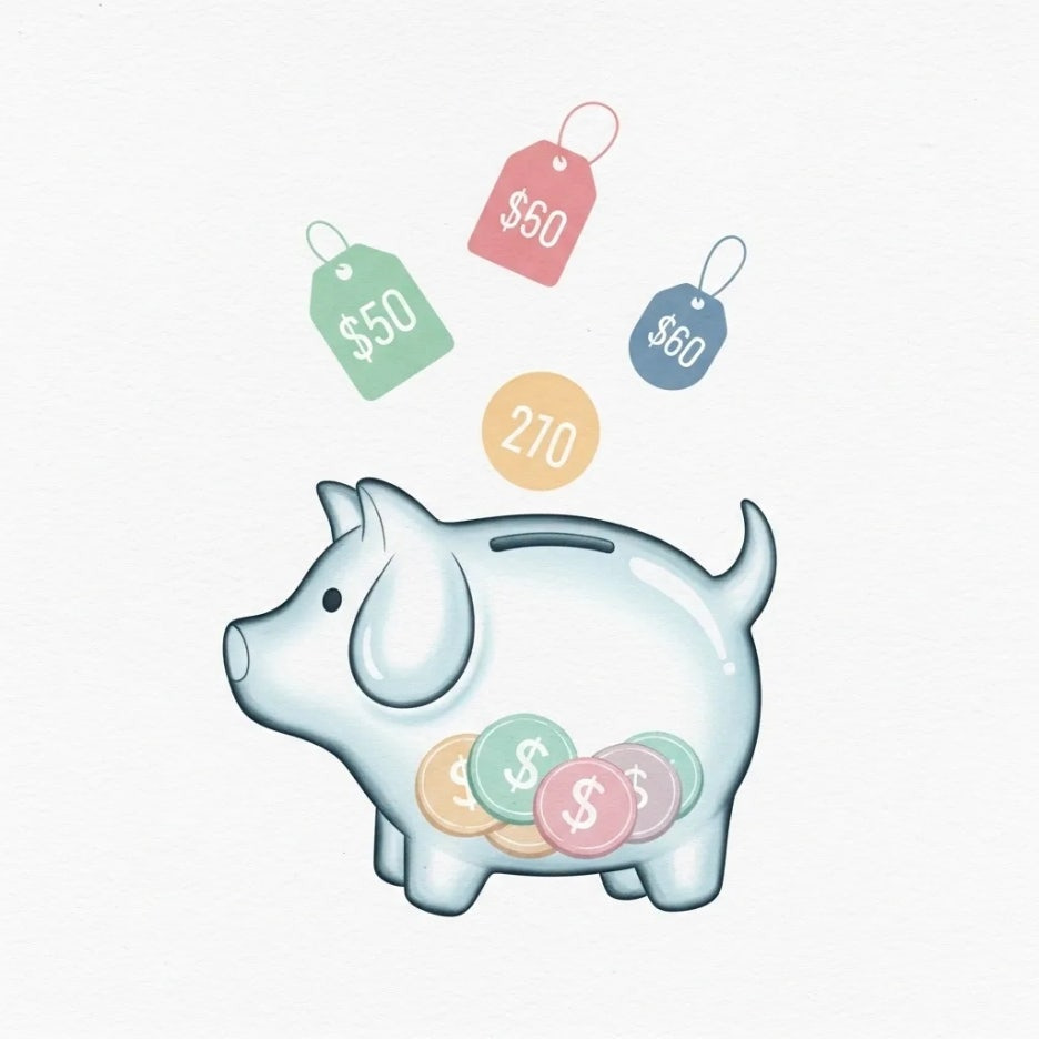 강아지 품종 검사 비용을 상징하는 저금통 그림