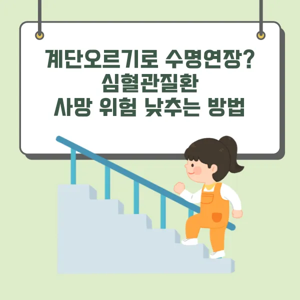 계단오르기, 심혈관질환 위험 낮춤