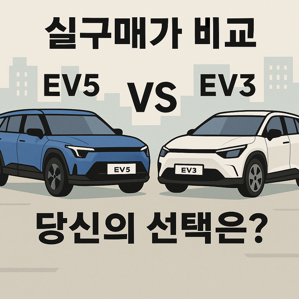 기아 EV5 vs EV3 비교 분석! 어떤 전기차를 선택해야 할까