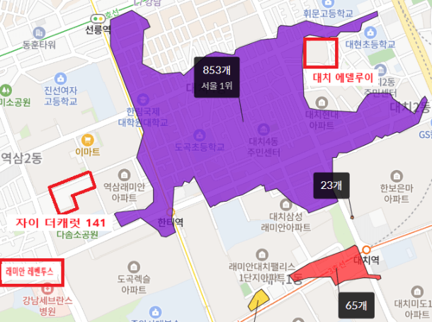 자이 더캐럿 141의 주변 입지, 인프라