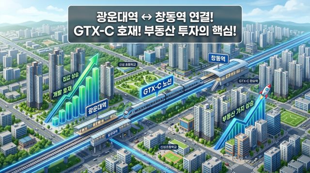 GTX-C 광운대와 창동 집값 전망 및 개통 전 투자 비교 이미지
