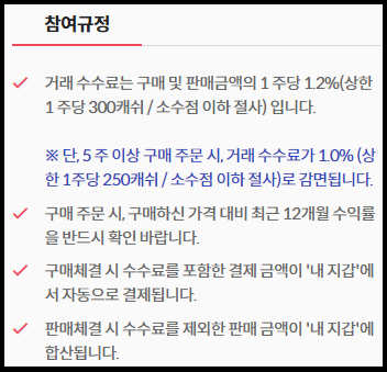 뮤직카우-수수료-참여규정