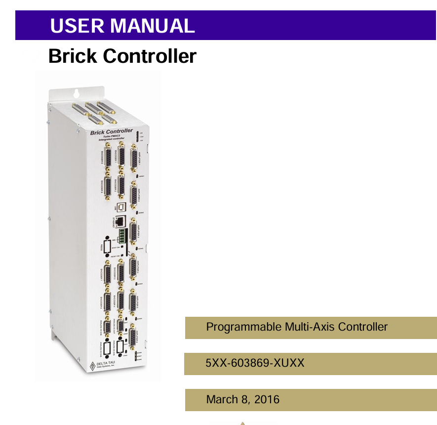 안녕하세요, 30년 전통의 산업장비 수리 전문기업 메트영남입니다.
컨트롤러 BRICK CONTROLLER HRM(메뉴얼)