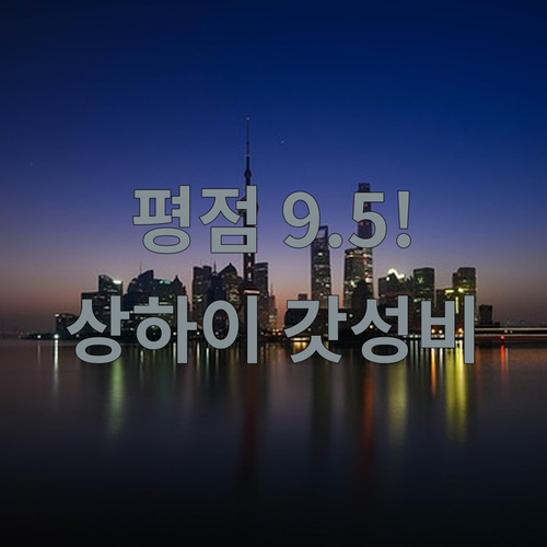 평점 9.5점의 비밀 상하이 가성비 ..