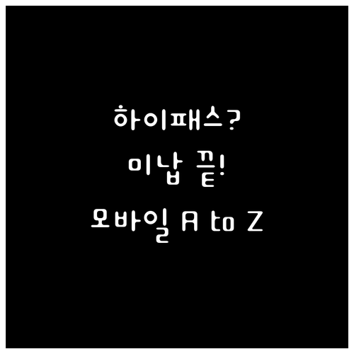 고속도로 미납 걱정 끝 티머니 하이패..