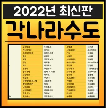 세계 나라 수도 이름(100개 국)_7