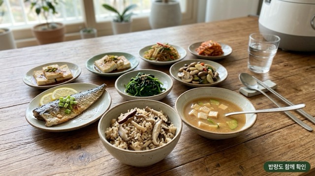 상황버섯 쌀 한 끼 식단