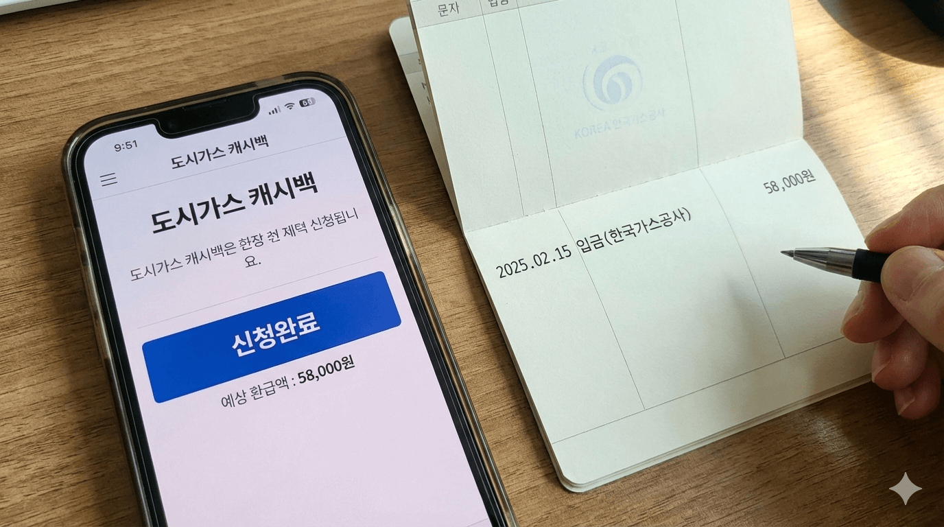 도시가스 절약 캐시백 신청 방법 및 혜택 안내