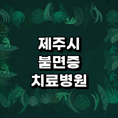 제주 제주시 불면증