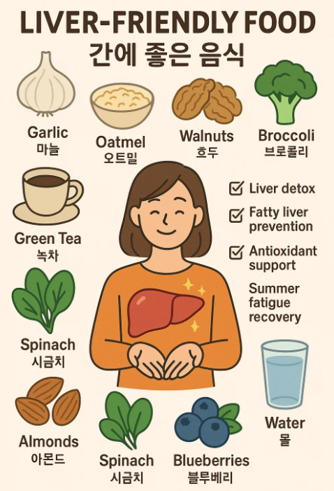 간 건강을 지키는 10가지 식품