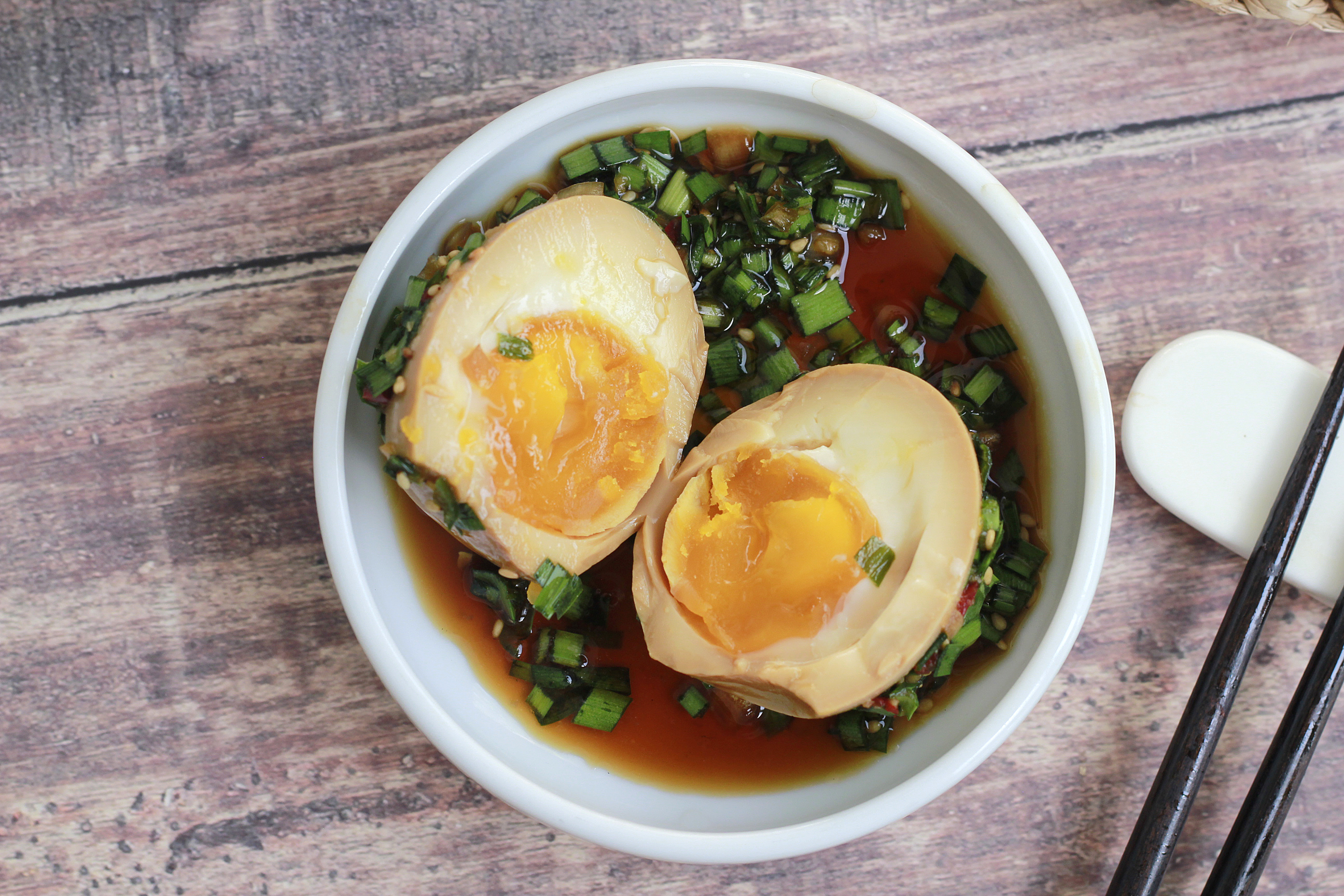 계란장조림-반숙계란부추짜박이