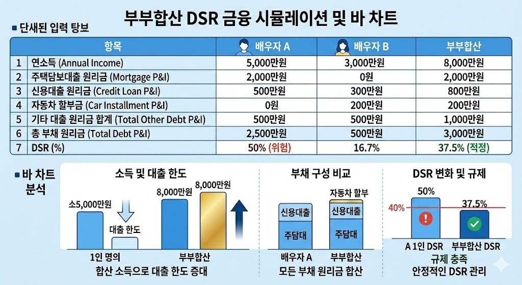 DSR 합산 한도 증가 설명 섹션 아래 배치