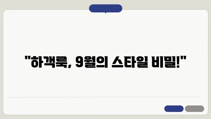 9월 하객룩