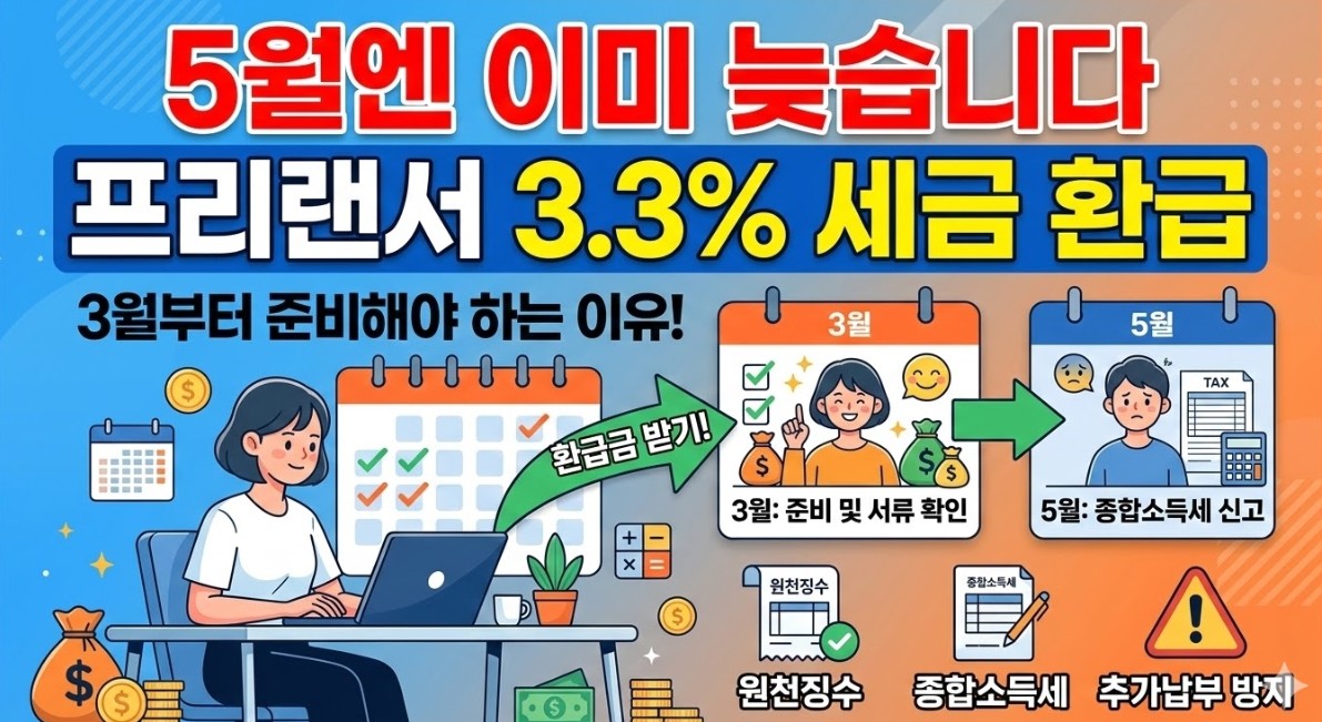 프리랜서3.3%세금 관련 포스팅 썸네일 사진