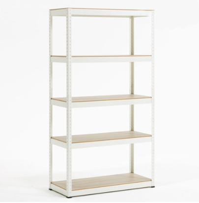 트레벨 뚝딱 앵글 선반 5단 800 x 400 x 1800mm&#44; 화이트