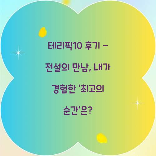 테리픽10 후기