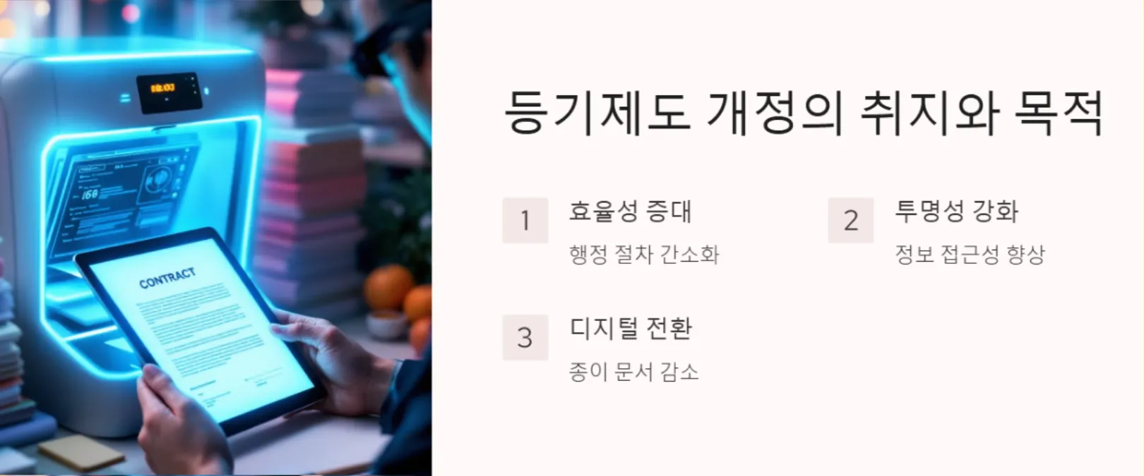 등기제도 개정의 취지와 목적