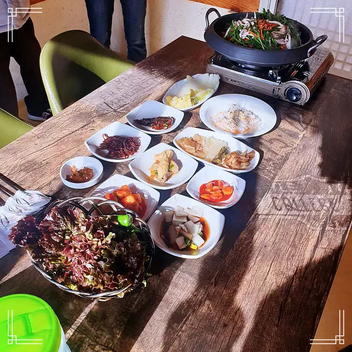 오리백숙 한 상 가마솥 추어탕 오리 불고기 포항 맛집