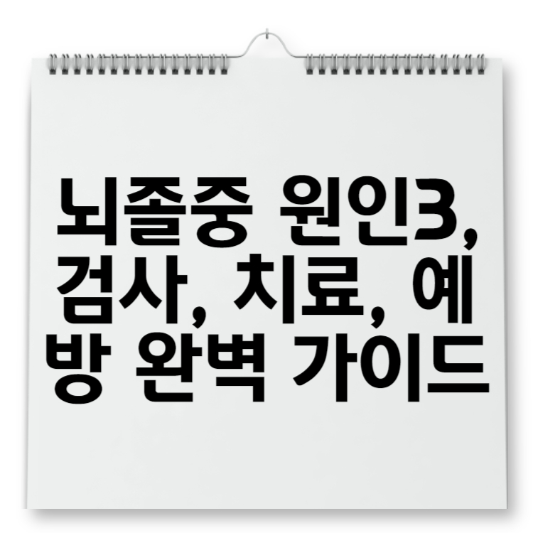 뇌졸중 원인3, 검사, 치료, 예방 완벽 가이드