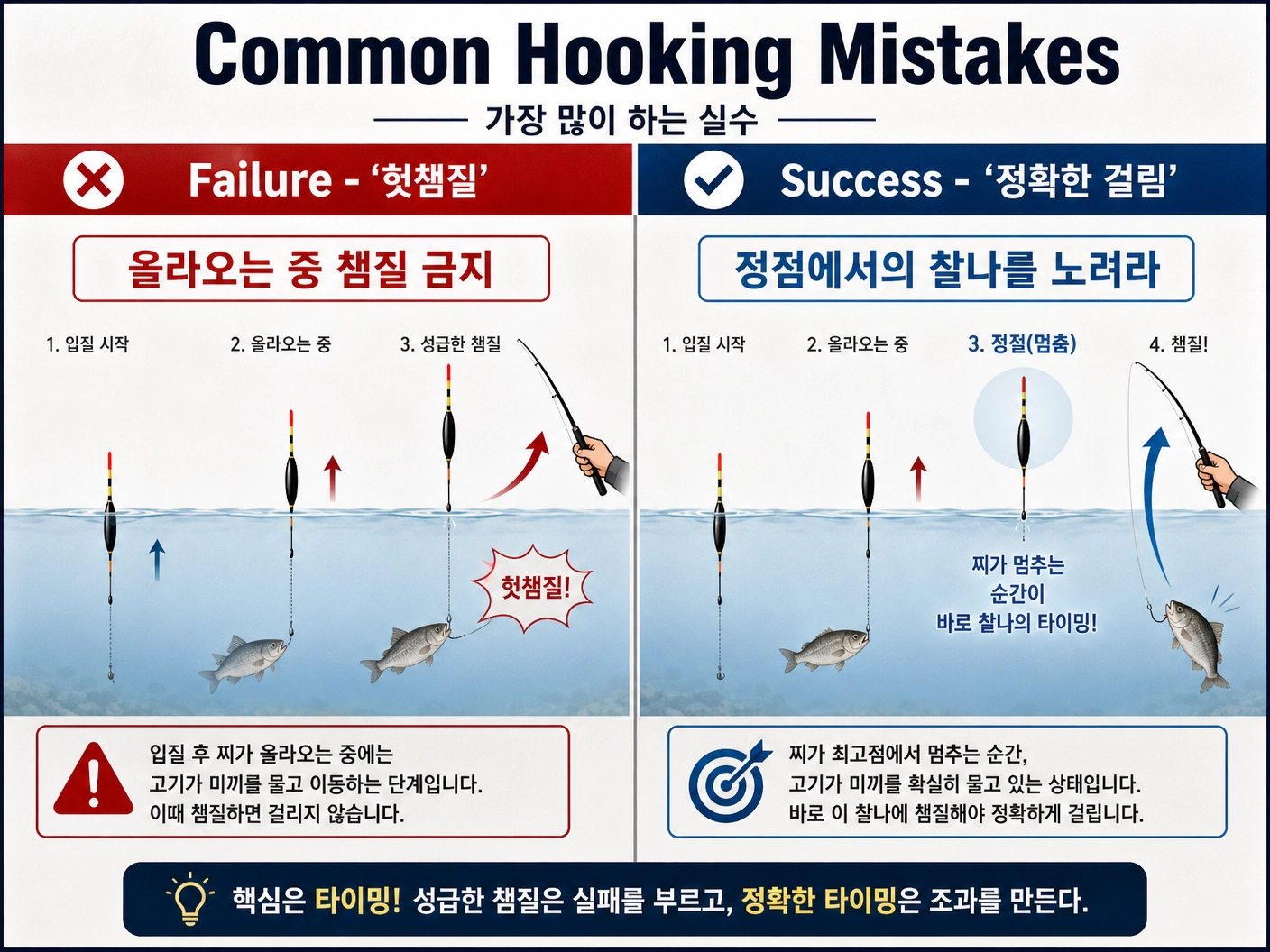 챔질 타이밍 가이드
