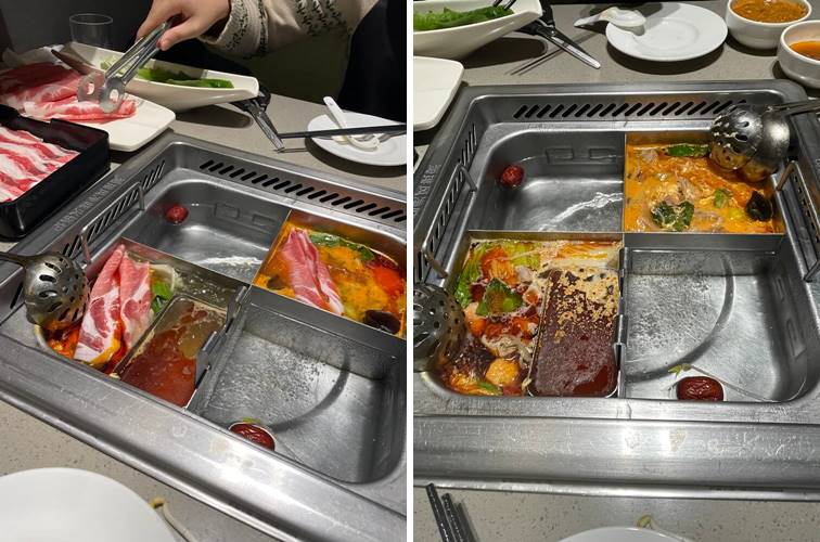 탕속에 모든 재료 넣기