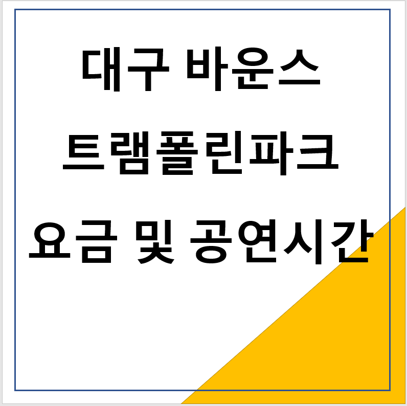 대구 바운스 트램폴린파크(대구신세계점)