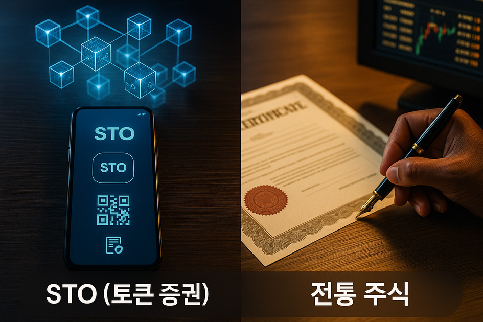 ํ ํฐ ์ฆ๊ถ vs ์ ํต ์ฃผ์ ์ด๋ฏธ์ง