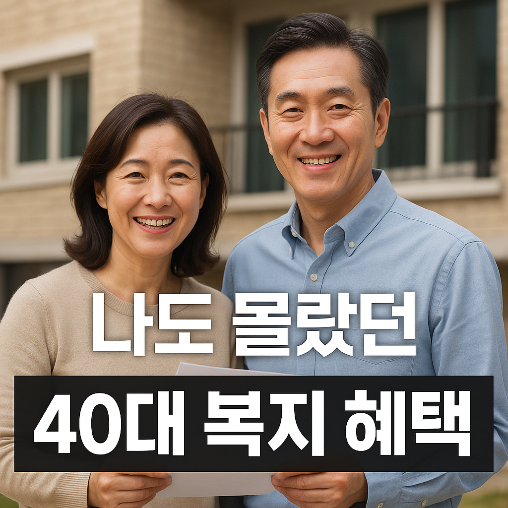 나도 몰랐던"40대 복지 혜택