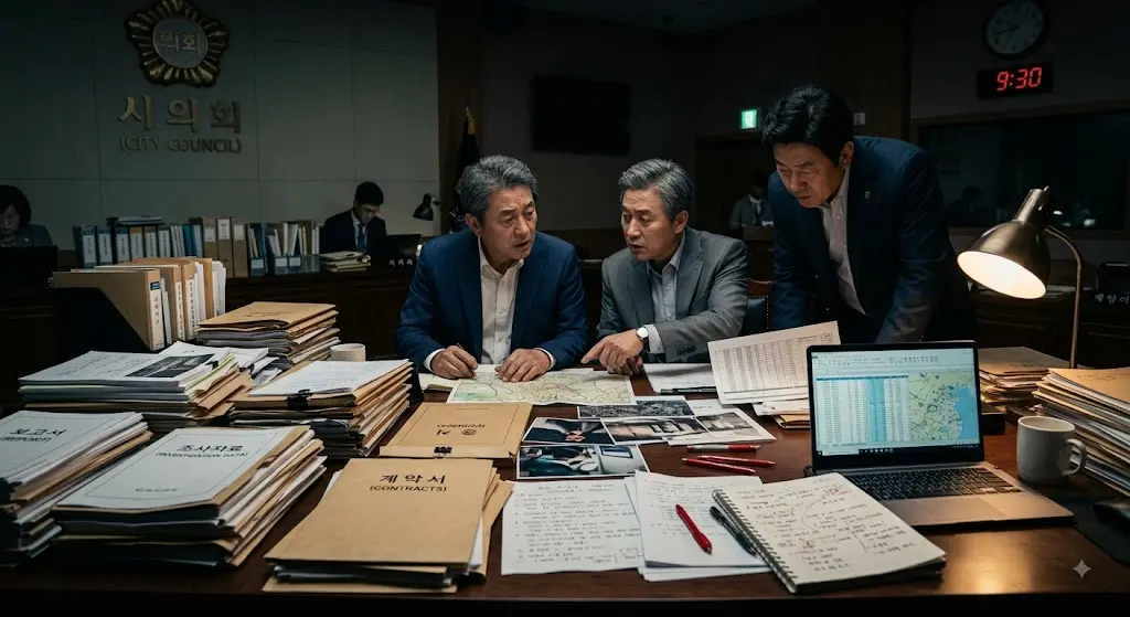광주 시의회 조직개편. 연계 압박 이미지